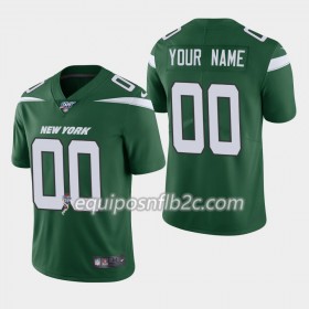 Camiseta Hombre NFL New York Jets Personalizar  Nike Verde 100th